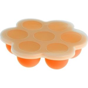 2 stuks 7 grid baby voedsel container baby fruit borst melk opbergdoos vriezer lade scherpere (oranje)