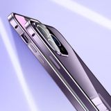 Voor iPhone 12 Pro Max magnetische dubbele gesp HD gehard glas telefoonhoesje