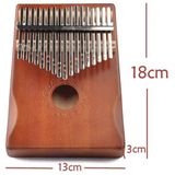 17-Tone Thumb Piano Kalimba Beginners Introductie Finger Piano  Kleur: Black Kit