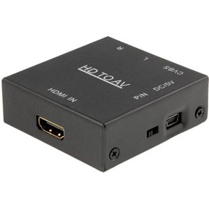 HDV-M610 Mini formaat Full HD 1080P HDMI naar AV/CVBS Video Converter Omvormer Adapter(zwart)