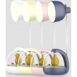 LED Cartoon Tafellamp Dormitory Bedside Eye Protection USB Kinderen Reading Night Light (Geel)