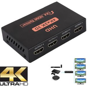 CY10 UHD 4K x 2K 3D 1 x 4 HDMI splitter (zwart)