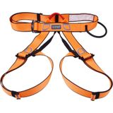 Klimmen Harness veilig dragen van de veiligheidsgordel voor Rock hoog niveau speleologie klimmen verstelbare abseilen apparatuur halve lichaam bewaker Protect(Orange)