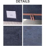 100L 60x42x40cm stof stalen frame quilt kleding opbergdoos katoenen linnen opbergtas met venster (marine blauw)