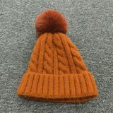 Gebreide wollen hoed pruik speciale cap afneembare pruik hoed voor 8261W  stijl: hennep bloem (karamel)