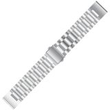 Voor Garmin fenix 5 3-kraal roestvrijstalen metalen horlogeband (zilver)  grootte: 26MM