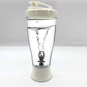 Coffee Milk Shake Electric Stirring Cup Simple Shake Cup  Capaciteit:350ml(Wit)