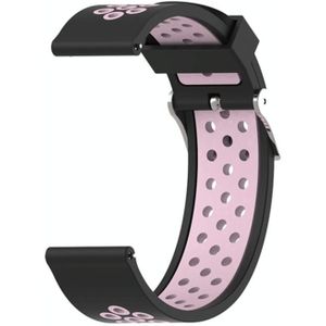 Voor Garmin Forerunner 245 Two-tone Strap(Zwart + Poeder)