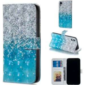 Zee en zand patroon horizontale Flip lederen case voor iPhone XR  met houder & kaartsleuven & foto frame & portemonnee