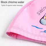 Kinderen Zwemmen Cap PU afgedrukt schattige dolfijn patroon elastische badmuts (Roze)