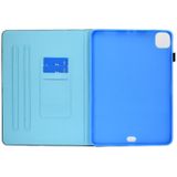 Voor iPad Air (2020) 10.9 Gekleurd tekenpatroon Horizontaal Flip PU Lederen Kast met Holder & Card Slot & Anti-slip Strip(Forest)