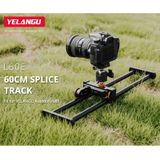 YELANGU YLG0119A 60cm Splicing Slide Rail Track + Trolley Rail Buckle voor spiegelreflexcamera's / videocamera's(zwart)