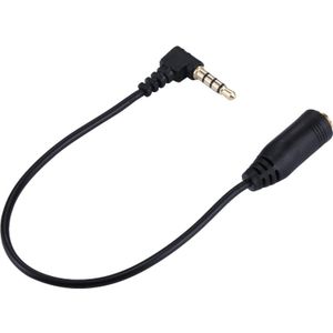 20cm 3.5mm Jack Audio Male naar vrouwelijke Headset microfoon uitbreiding Cable(Black)