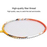 LEIJIAER 8506 Carbon Composite Badminton Racket + 5 sweatbands set voor volwassenen