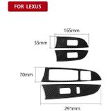 Auto koolstofvezel venster glas lift decoratieve sticker voor Lexus IS250 300 350C 2006-2012  links rijden