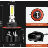 F2 H13 2 STUKS DC9-36V / 25W / 6000K / 2500LM IP68 Waterdichte Auto LED Koplamp (Koud Wit Licht)