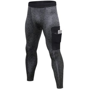 Camouflage Pocket Training Running Fast Dry High Elastic Sports Casual Tights (Color: Flower Grey Pure Black Size:S)