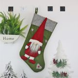 2 stuks CX20204 Faceless Doll kerst sok Gift Bag kerstboom hanger decoratie (groen)