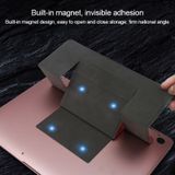 Ingebouwde magnetische ontwerp verstelbare automatische adsorptie laptop PU stand (grijs)