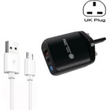 PD04 Type-C + USB-oplader voor mobiele telefoons met USB-naar-micro-USB-kabel  UK-stekker