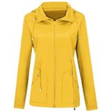 Regenjas Waterdichte Kleding Foreign Trade Hooded Windbreaker Jacket Regenjas  Maat: XL(Geel)