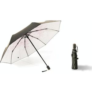 Kleine verse lichtgewicht anti-ultraviolet zon paraplu regen en parasol  stijl: tri fold (poeder)
