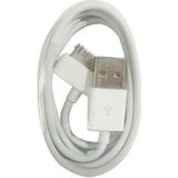 USB-gegevenskabel voor de nieuwe iPad (iPad 3) / iPad 2 / iPad  iPhone 4 & 4S  iPhone 3 g / 3G  iPod touch  lengte: 1m (Original)(White)
