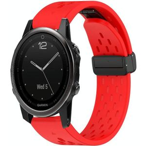 Voor Garmin Fenix 5S Plus 20 mm siliconen horlogeband met vouwgesp