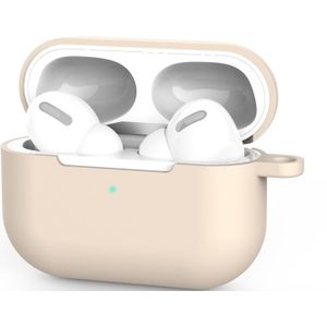 Voor AirPods Pro 3 Siliconen draadloze oortelefoon beschermhoes met Lanyard Hole (Abrikoos)