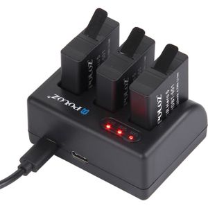 PULUZ 10 in 1 AHDBT-501 3.85V 1220mAh Batterij + AHDBT-501 3-kanaals Batterij Lader + Mesh tas + Batterij opbergdoos + 2-Port USB 5V (2.1a + 2.1a) muur Lader Kits voor GoPro HERO 5