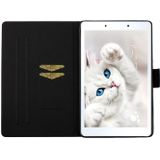 Voor Samsung Galaxy Tab A 8.0 2019 Bloempatroon Horizontale Flip Lederen behuizing met kaartslots & houder (geel fruit)