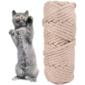 30m huisdieren hennep touw kat kras bord zwaard touw accessoires beschermen kat greep speelgoed grijpen materialen (4 mm)