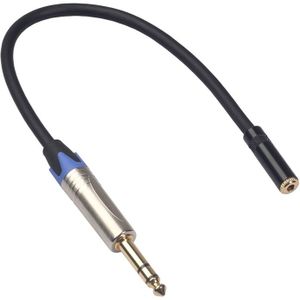 TC203NF03 6.35 mm male naar 3.5 mm Female audio kabel  lengte: 0.3 m