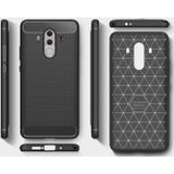 Voor Huawei Mate 10 Pro geborsteld textuur koolstofvezel schokbestendige TPU ruige Armor beschermende Case (zwart)