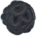 Pruik bal hoofd bloem haarspeld haar tas pruik hoofdband voor de bruid (natuurlijke zwart)
