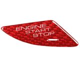 Auto Carbon Fiber Motor Start Button Decoratieve Cover Trim voor Cadillac ATS / ATS-L (Rood)