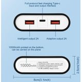 HAWEEL DIY 4x 18650 batterij (niet inbegrepen) 10000mAh Dual-way QC-oplader Power Bank Shell Box met 2x USB-uitgang en display  ondersteuning PD / QC / SCP / FCP / AFC / PPS / PE