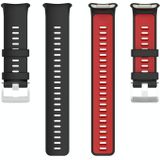 Voor Polar Vantage V2 tweekleurige siliconen horlogeband (zwart rood)