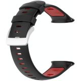 Voor Polar Vantage V2 tweekleurige siliconen horlogeband (zwart rood)