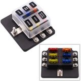 1 in 6 uit 6 manier Circuit Fuse vak schroef Terminal sectie zekering houder Kits met LED-Indicator van de waarschuwing voor Auto Auto Truck boot