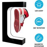 LM-001 LED-verlichting magnetische levitatieschoenen displaystandaard  stijl: 15 mm wit + wit licht (EU-stekker)