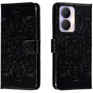 For Honor Play 40 Plus Sun Mandala Embossing Pattern Phone Leather Case