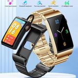 M6 1 5 inch stalen band oortelefoon afneembaar IP68 waterdicht smartwatch ondersteuning Bluetooth-oproep