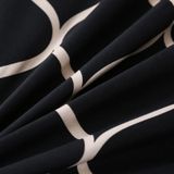 Luxe beddengoed zwart marmer patroon instellen geschuurd gedrukte quilt cover kussensloop  grootte: 135x200cm (Feather)