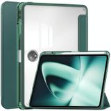 Voor OnePlus Pad 3-voudig Clear Back Cover Leather Smart Tablet Case