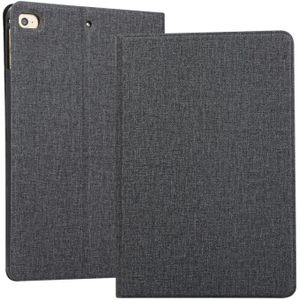 Doek textuur TPU horizontale Flip lederen case voor iPad mini 2019 & Mini 4  met houder (zwart)
