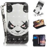 3D gekleurde tekening boos Bear patroon horizontale Flip lederen case voor Nokia 3 2  met houder & card slots & portemonnee