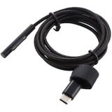 USB-C/type-C naar 6 pin nylon mannelijke voedingskabel voor Microsoft Surface Pro 3/4/5/6 laptop adapter  kabel lengte: 1.5 m