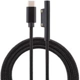 USB-C/type-C naar 6 pin nylon mannelijke voedingskabel voor Microsoft Surface Pro 3/4/5/6 laptop adapter  kabel lengte: 1.5 m