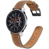 Voor Samsung Galaxy Watch 3 41mm Ronde Staart Echte lederen vervangende band Horlogeband (Bruin)